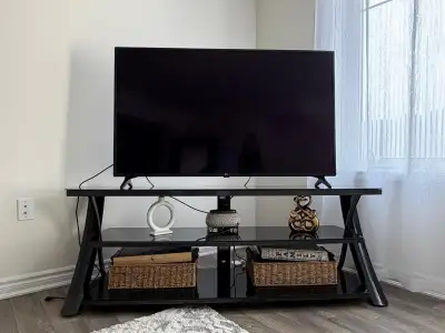 Black Glass TV Stand, View more