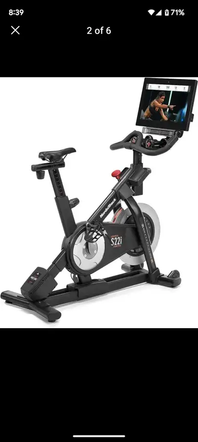 Selling a NordicTrack s22i Commercial Exercise Bike in like new condition. Thought I would use it mo...
