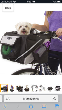 Pet Bike Basket and Over The Shoulder Carrier
