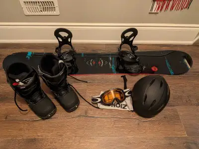 Snowboard and accessories, View more