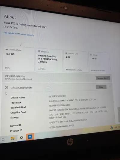 HP Pavilion Gaming Laptop – i7, 16GB RAM, GTX 950M, 512GB SSD +, View more