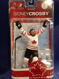 SIDNEY CROSBY Signed Team Canada Olympic 12 McFarlane Hockey Figure  Autographed