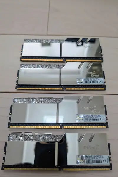 64GB (4x16GB) DDR4-4000MHz CL18 RAM - Trident Z Royal ($450), View more