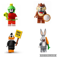 Set of 4 Custom LOONEY TUNES Characters Mini Brick Figures 