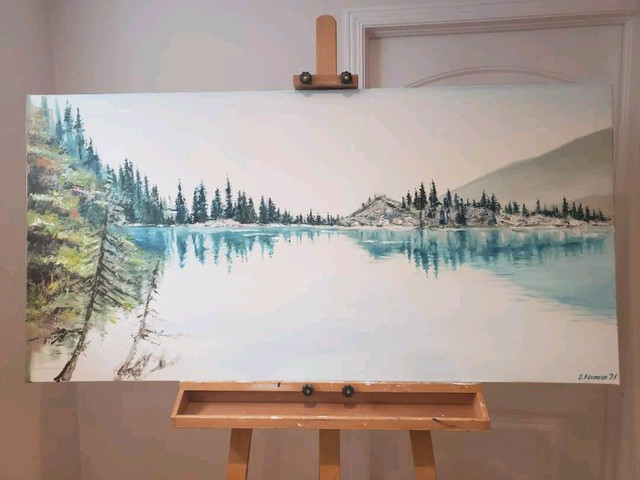 Banff oil painting /peinture a l'huile dans Art et objets de collection  à Ouest de l’Île