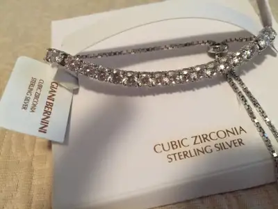 Great Graduation Gift...Cubic Zirconia Bolo Bracelet -- New!