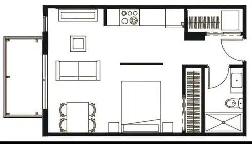 This Cozy large studio is in Nobel condo, a 28-storey multi-use complex offers direct access to the...