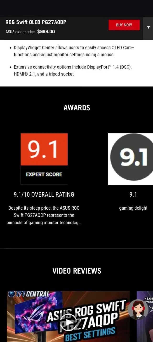 ROG PROFESSIONAL GAMING MONITOR, OLED, 480 HRZ!!!  in Monitors in City of Montréal - Image 3