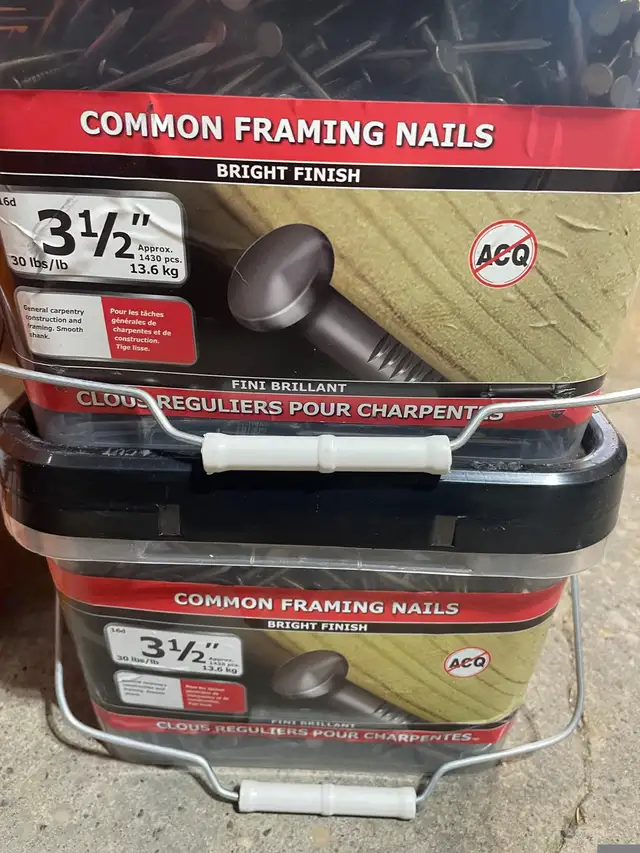 Bins of nails 64214271281410121