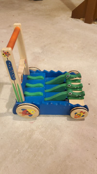 Push cart wooden toy for babies