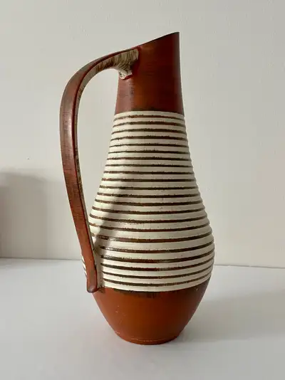 Vintage. West Germany Pottery WGP. Vase. Jug. Pitcher. Code: 287/36 It has been repaired (see the pi...