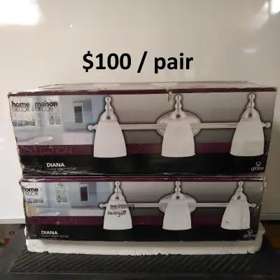 Light - Home Decor, Dianna, Vanity Light, 3-Light, Brushed Steel, View more