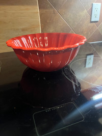 Red Stoneware Bowl