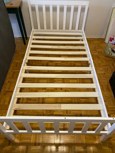 Twin White Wood Bed Welland, View more