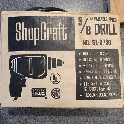 ShopCraft 3/8" Variable Speed Power Drill, View more