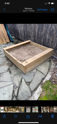 Sandbox with sand