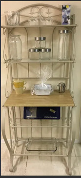 Metal Baker's Rack (5 shelves & Wood counter)