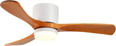 GESUM 42" Flush Mount Ceiling Fan with Lights3 Wood Blades, View more