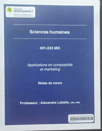 401-223 sciences humaines, applications en comptabilite et marke