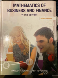  Mathematics of business and finance 