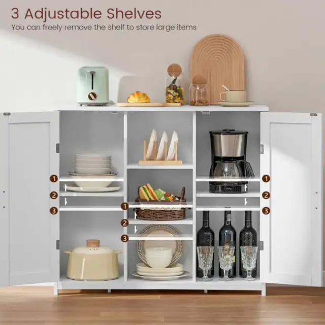 Iwell Floor Storage Cabinet with 2 Doors and 2 Open Shelves in Bookcases & Shelving Units in Oakville / Halton Region - Image 3