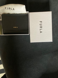 New Furla Logo Plaque Tri-Fold Wallet