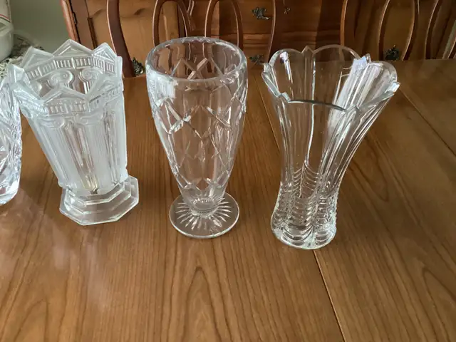 CRYSTAL VASES, PITCHER GLASS VASES DISH. 593 in Home Décor & Accents in Calgary - Image 5
