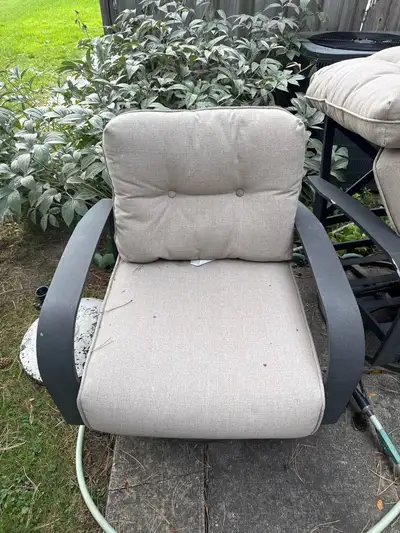 Swivel Aluminum Outdoor Lounge Chair  Beige  Cushions, View more