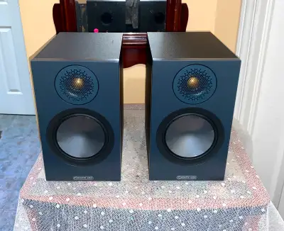 Current Model Monitor Audio Bronze 50 Speakers with original packaging. We normally list this model...