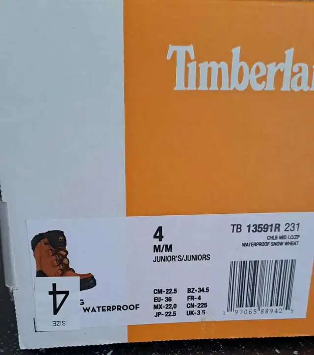 Brand new Timberland boys Winter Boots size 4 in Clothing - 4T in Edmonton - Image 9