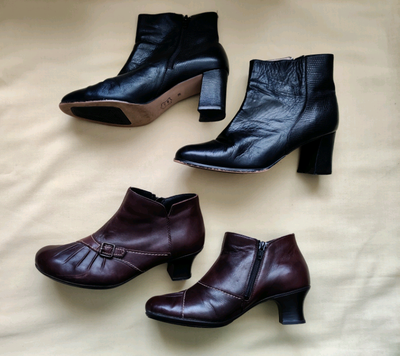 Short Fall/Spring leather boots with heels, View more