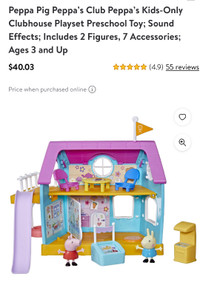NEW Peppa pig’s clubhouse