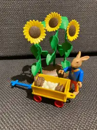 Vintage Playmobil 4453 Easter Bunny with cart 