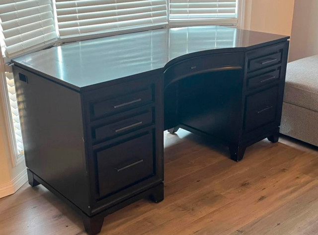 66-inch Curved Executive Desk in Desks in Calgary