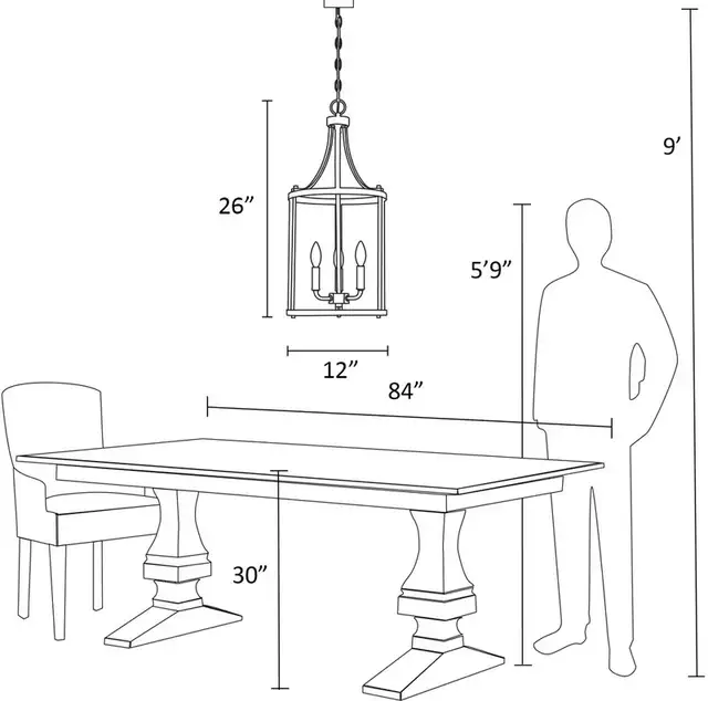 Cleveland 3 - Light Dimmable Lantern Cylinder Chandelier in Indoor Lighting & Fans in Ottawa - Image 3