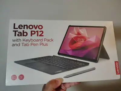 Sealed Lenovo Tab P12 Tablet with Keyboard and Stylus, View more