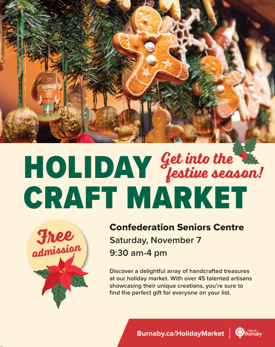 Holiday Craft Market- Confederation Seniors Centre, Burnaby