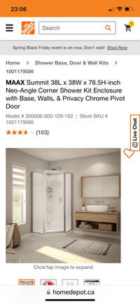 Shower enclosure (never used)
