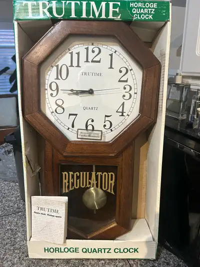 Wall clock, Regulator, Vintage look, wood, chimes, View more