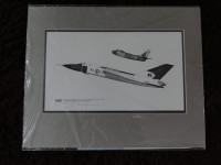 AVRO CF-105 ARROW MK 1 25205 WITH SABRE 6 CHASE PLANE PRINT BY D