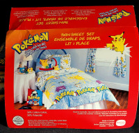 Brand New Never Used  Vintage Pokemon All Over Print 3 Piece Twi