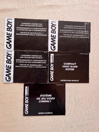 Vintage GameBoy consumer information booklets