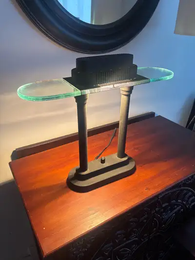 Vintage Bankers Lamp, View more