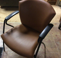 Leather and Metal Arm Chairs