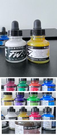 Daler Rowney FW Acrylic Fluid Paint, 30ml/bottl