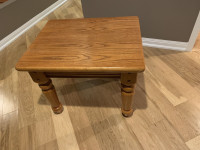 Solid Oak End Table $100