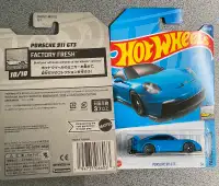 (Rare Japan Card) hot wheels Porsche 911 GT3 blue