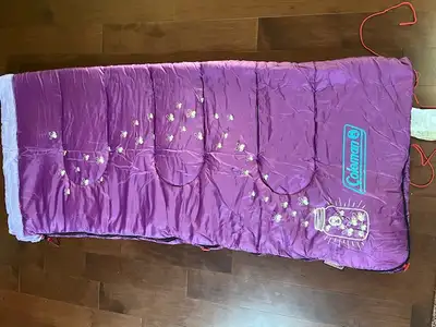 Kid's Coleman Sleeping Bag (Purple) with Carrying Bag, View more
