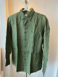 Uniqlo Linen shirt for men olive 