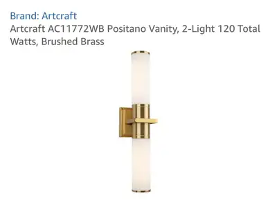 BEAUTIFUL NEW BRUSHED BRASS ARTCRAFT LIGHT , View more